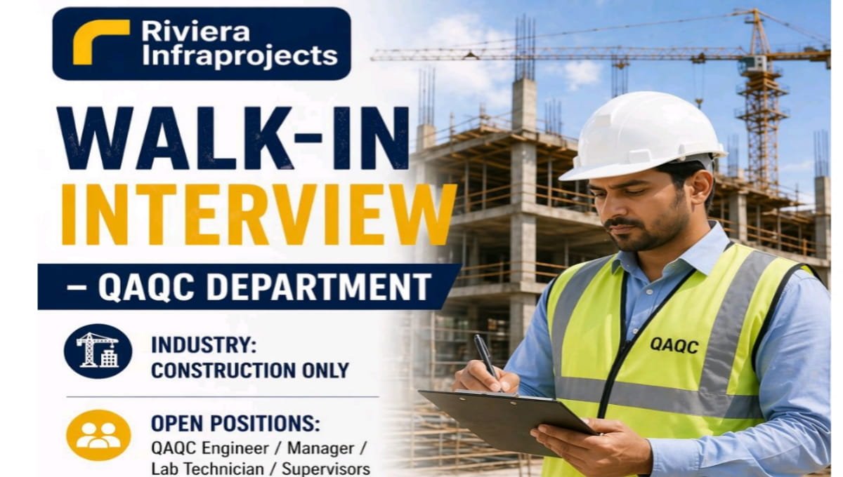Riviera Infraprojects Walk-In Interview 2026
