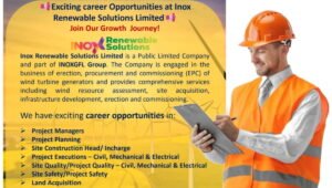 Inox Renewable Solutions Limited Hiring 2026
