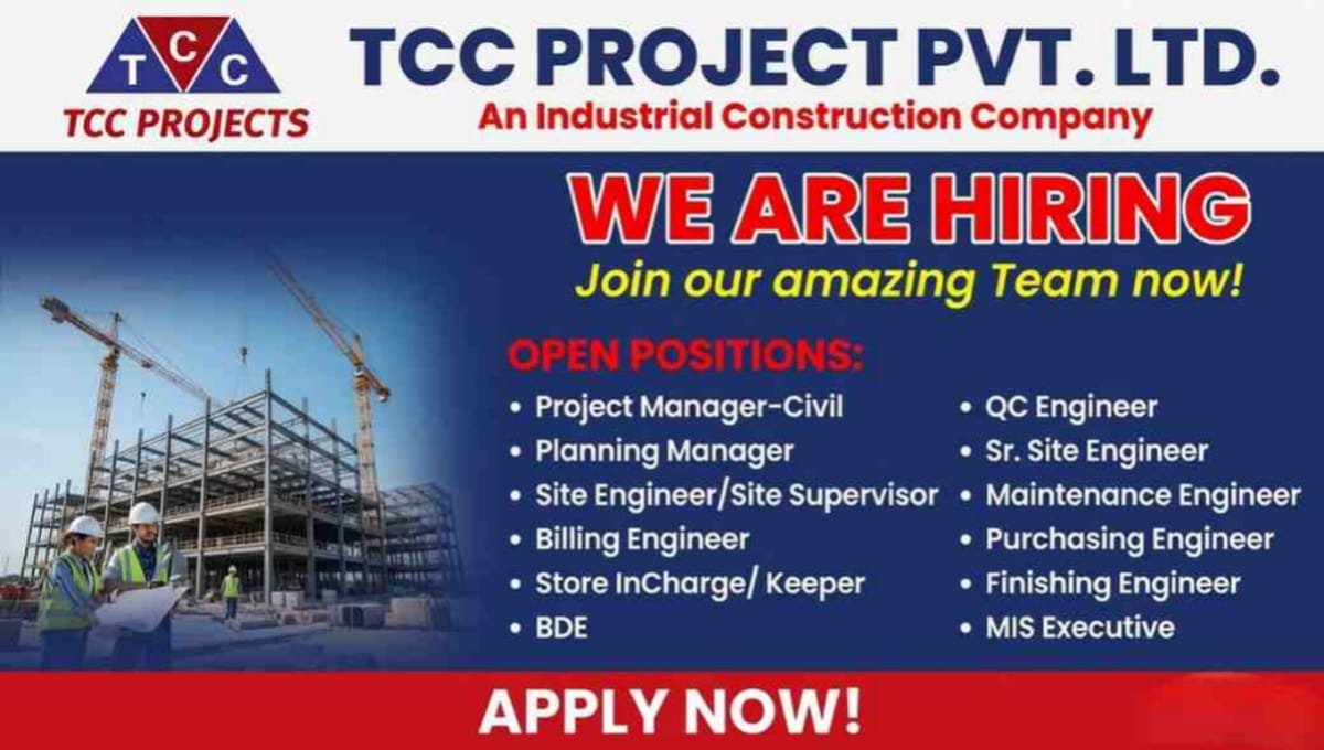 TCC Projects Pvt Ltd Recruitment 2026