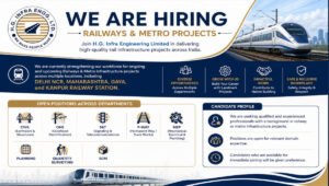 HG Job Vacancy for Railway & Metro Projects