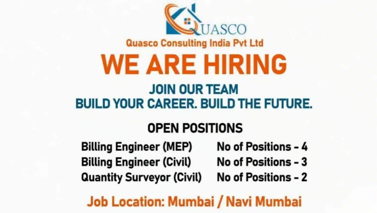 QUASCO Consulting India Pvt Ltd Hiring 2026