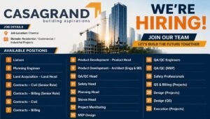 Casagrand Civil Engineering Hiring 2026