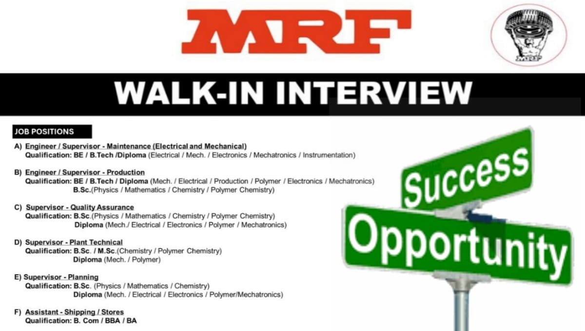 MRF Walk-In Interview 2026