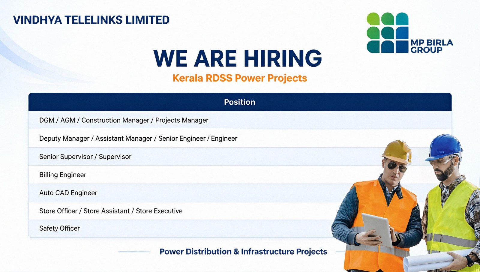 Vindhya Telelinks Limited Walk-In Interview 2026