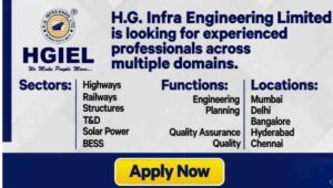 H.G. Infra Engineering Limited Hiring 2026