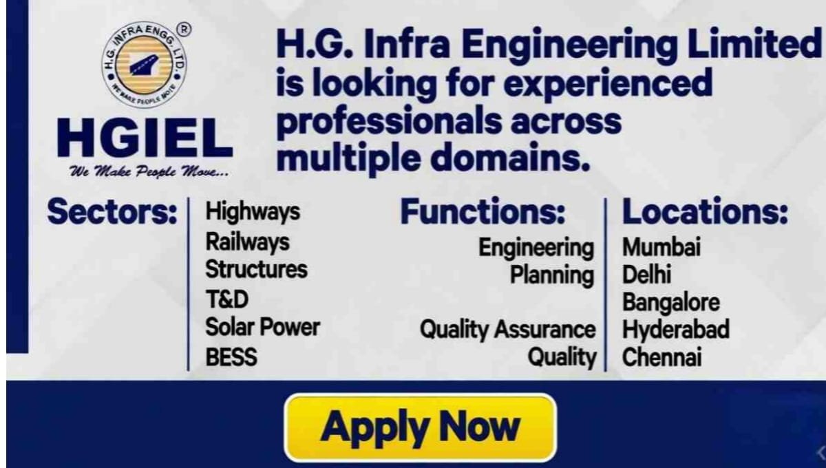 H.G. Infra Engineering Limited Hiring 2026