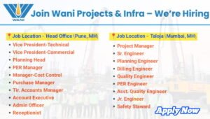 Wani Projects & Infra Hiring 2026