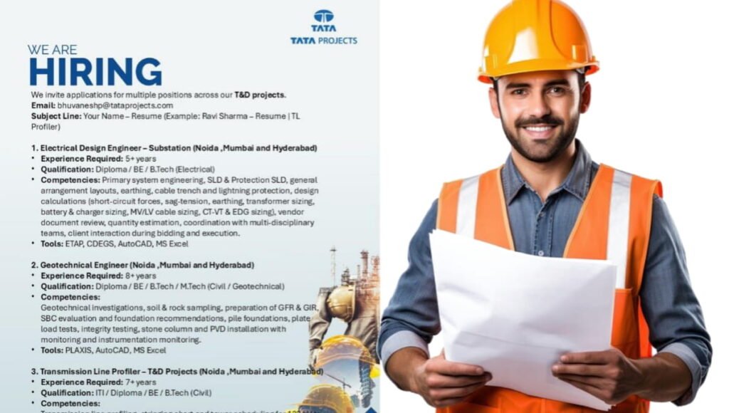 Latest Tata Projects Careers 2026