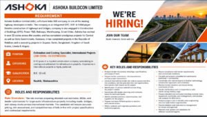 Ashoka Buildcon Limited Recruitment 2026