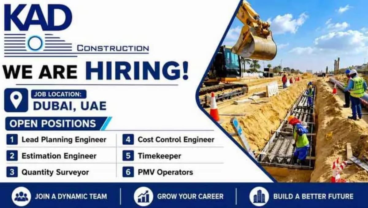 KAD Construction Hiring 2026