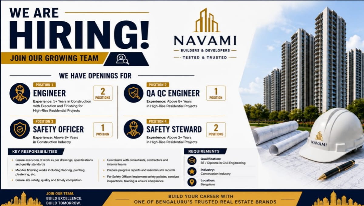 Navami Builders Hiring Engineers