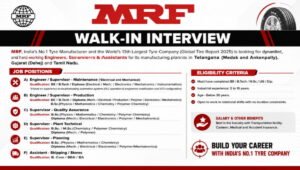 MRF Walk-In Interview 2026