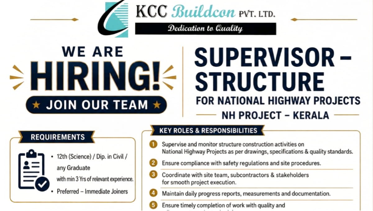 KCC Buildcon Hiring