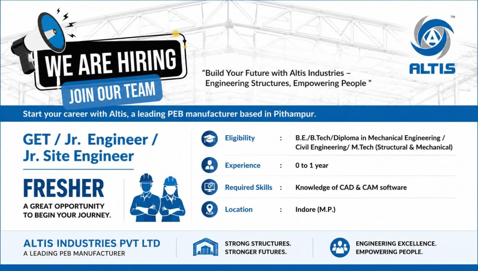 Altis Industries Recruitment 2026