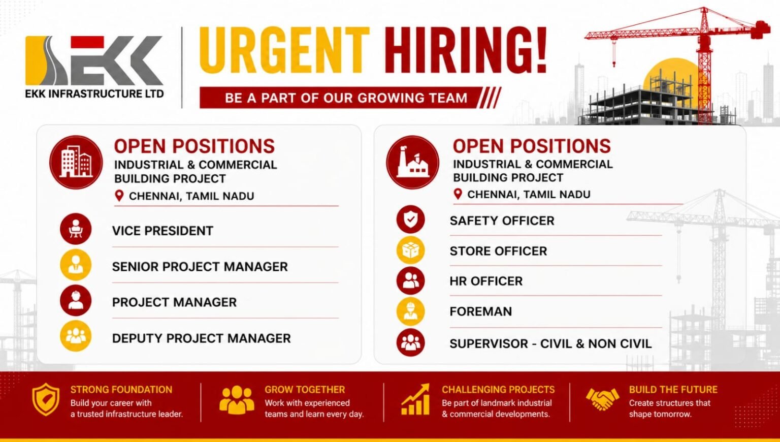 EKK Infrastructure Ltd Hiring 2026
