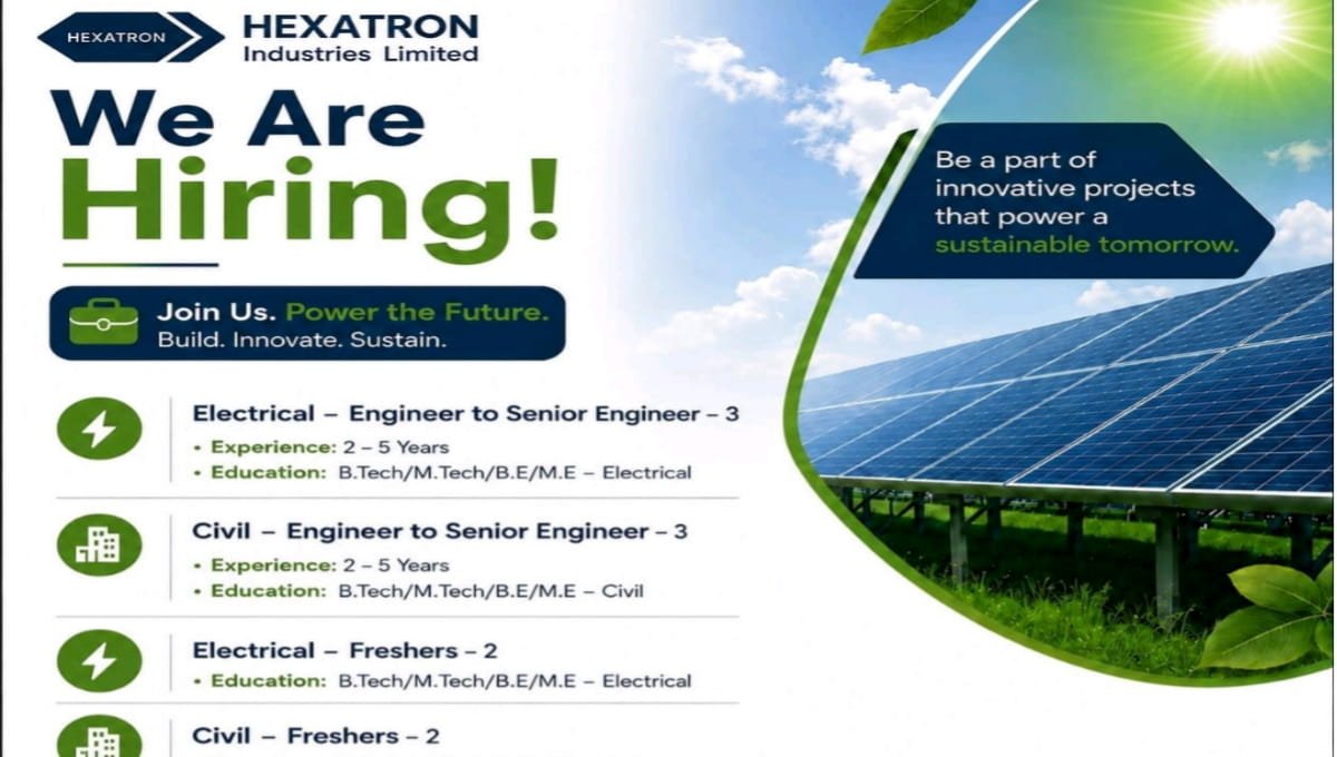 Hexatron Industries Limited Recruitment 2026