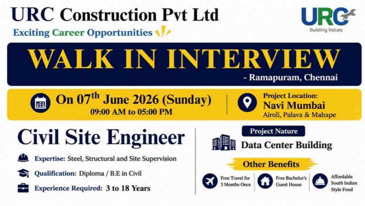 URC Construction Walk-In Interview 2026