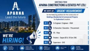 Aparna Constructions Recruitment 2026