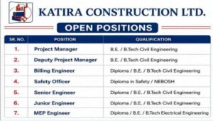 Katira Construction Ltd Job Opportunity