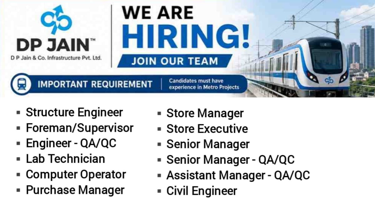 DP Jain & Co Infrastructure Vacancy