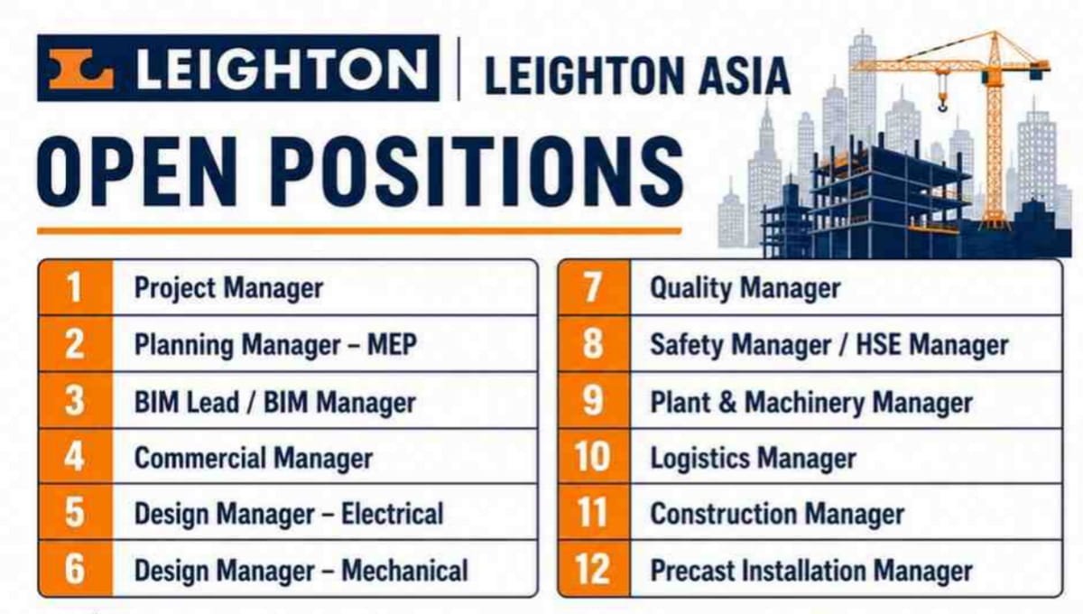 Leighton Asia Recruitment 2026