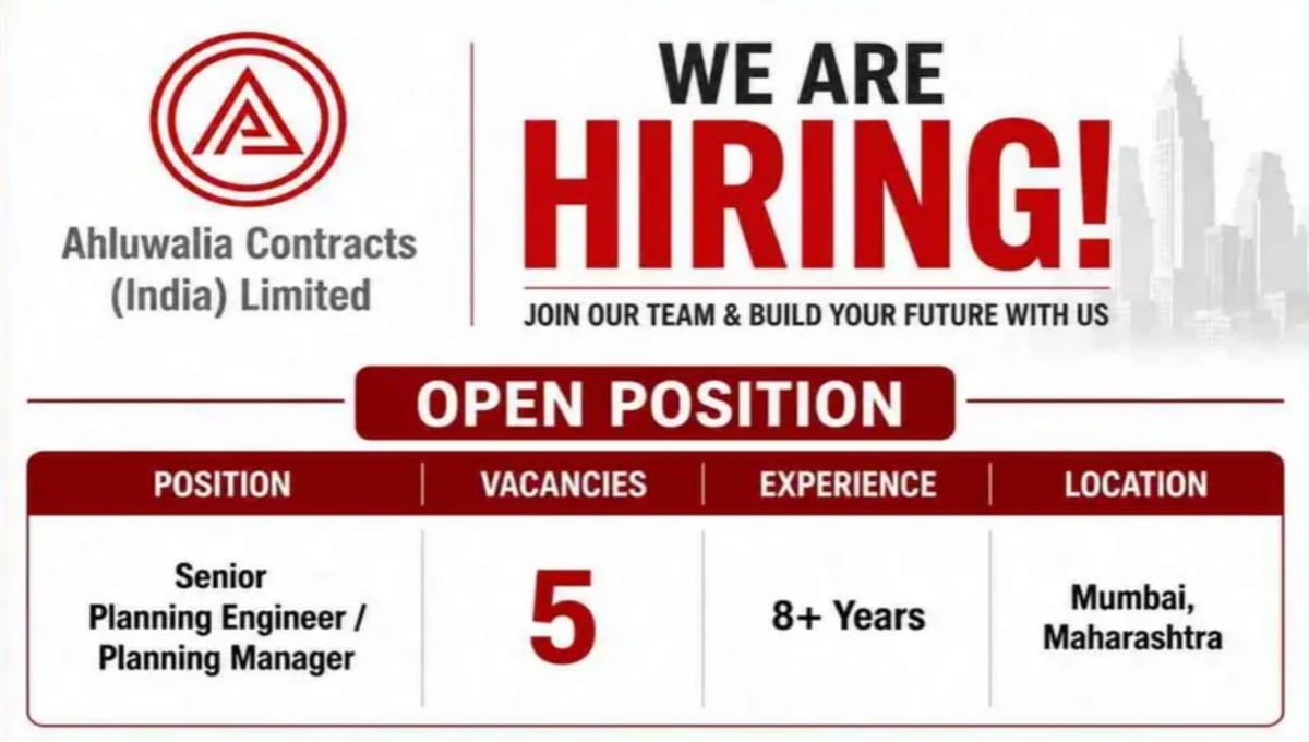 Ahluwalia Contracts Job Vacancy 2026