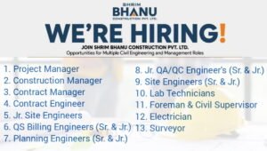 Shrim Bhanu Construction Hiring