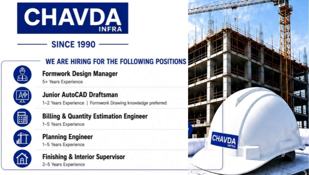 Chavda Infra Job Vacancy 2026