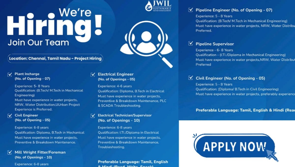 JWIL O&M and Project Vacancy 2026