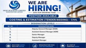 Dilip Buildcon Limited Vacancy 2026