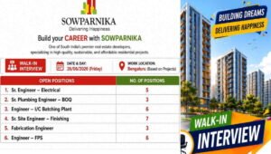 Sowparnika Projects & Infrastructure Recruitment 2026