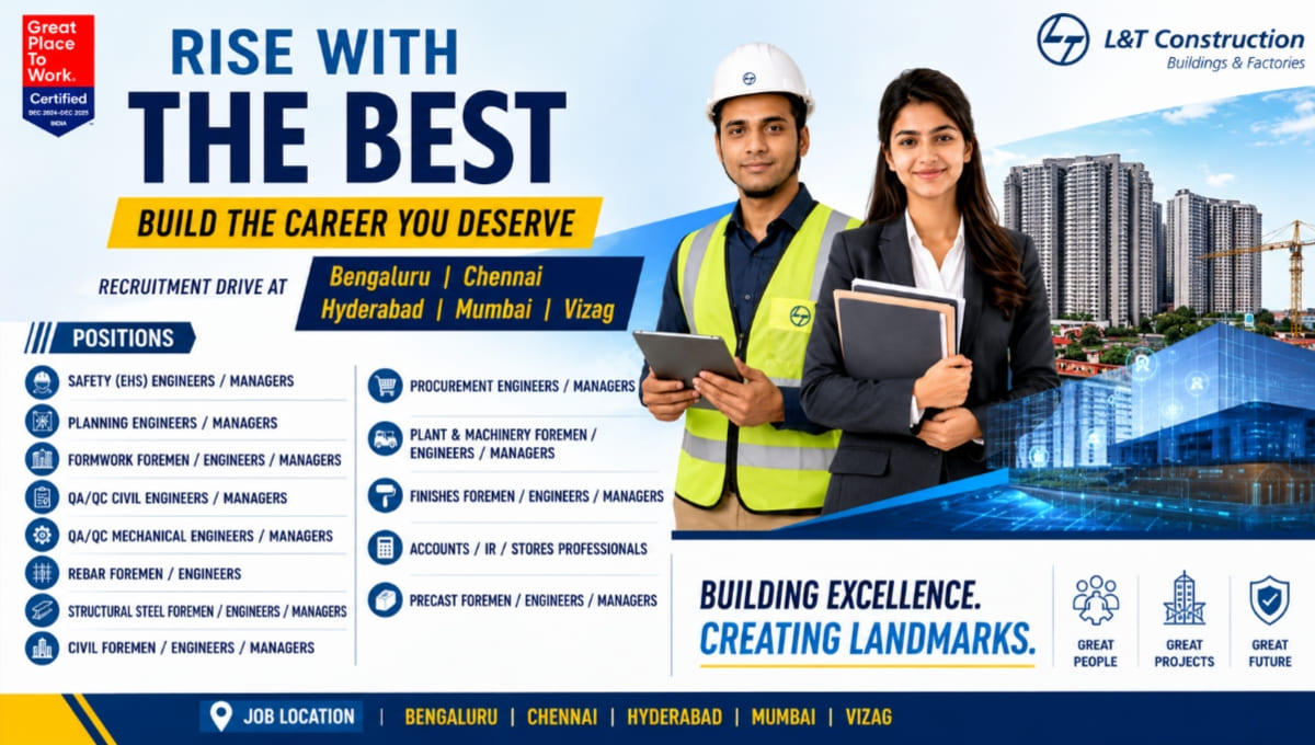 L&T Construction Recruitment Drive 2026