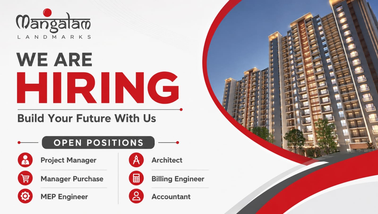 Mangalam Landmarks Recruitment 2026