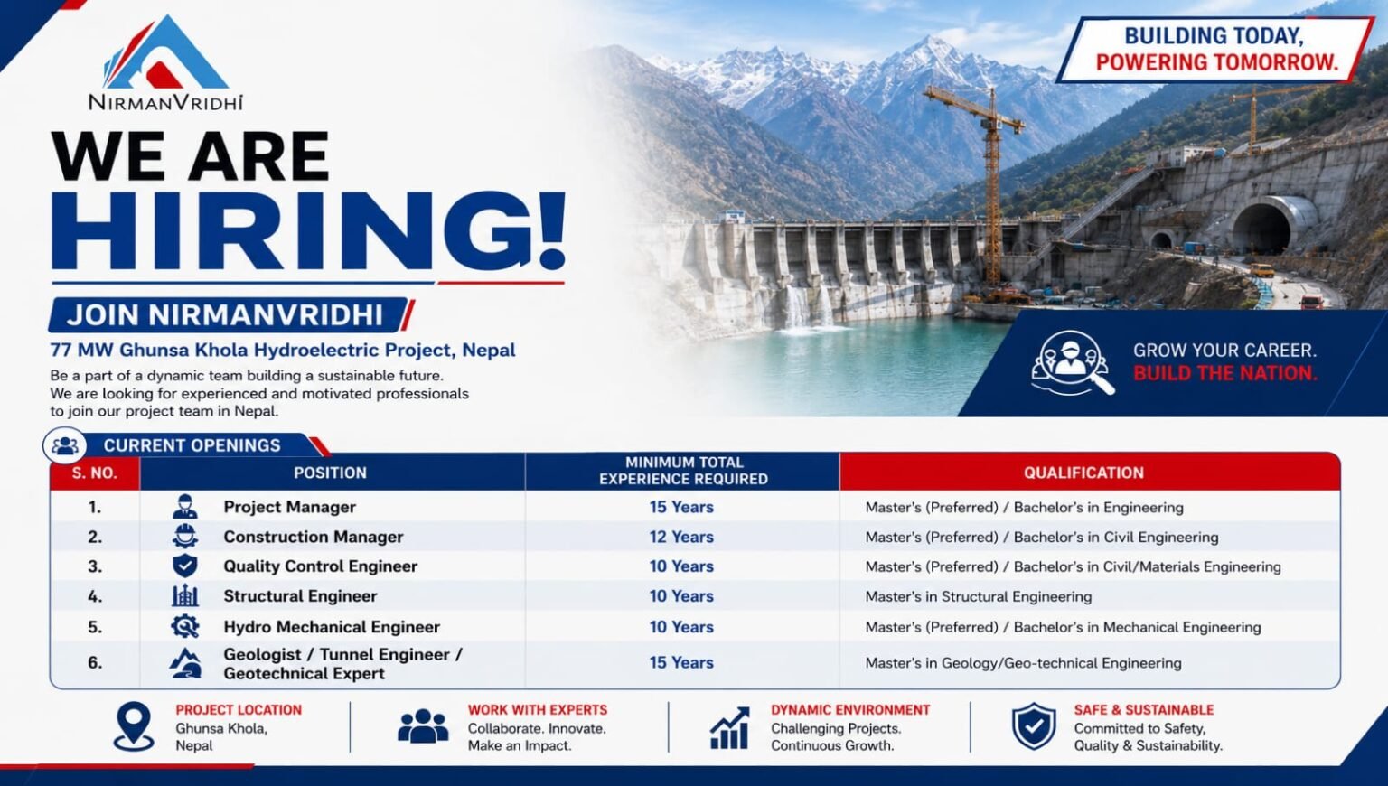 NirmanVridhi Hiring 2026