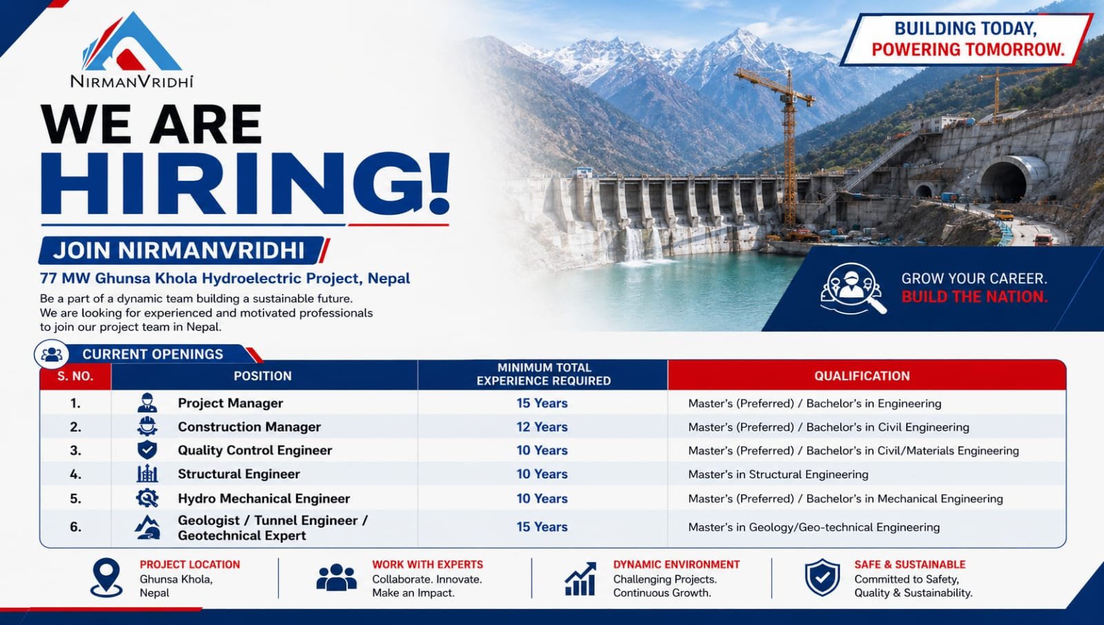 NirmanVridhi Hiring 2026