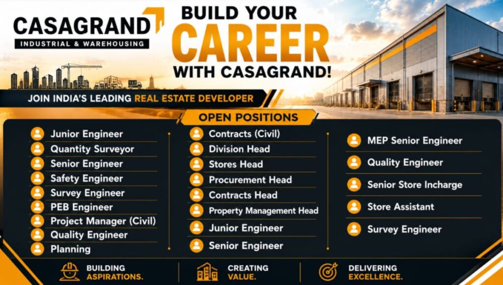 Casagrand Latest Job