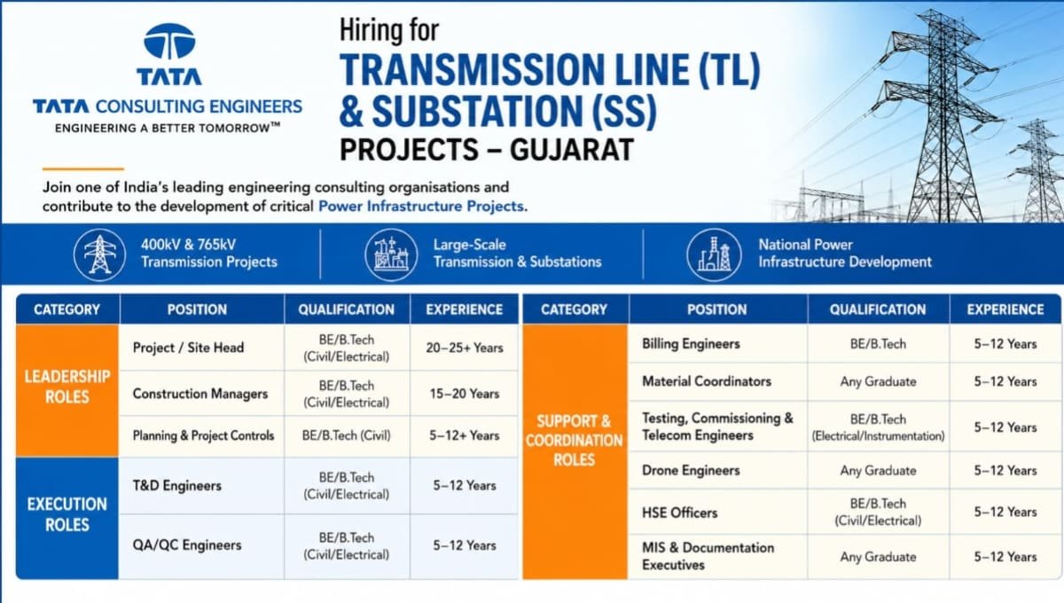 Tata Consulting Engineers Recruitment