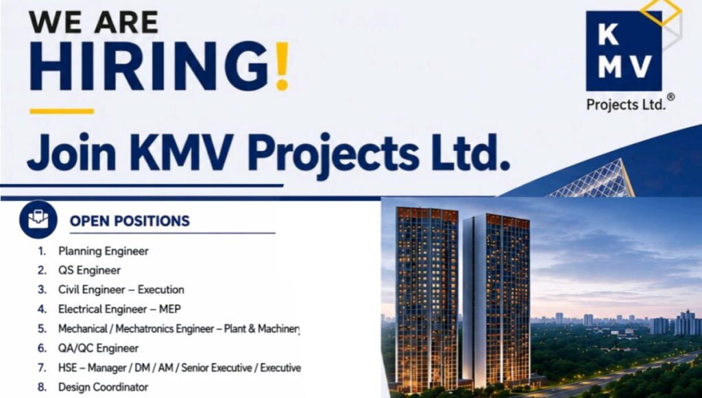 KMV Projects Ltd Recruitment 2026