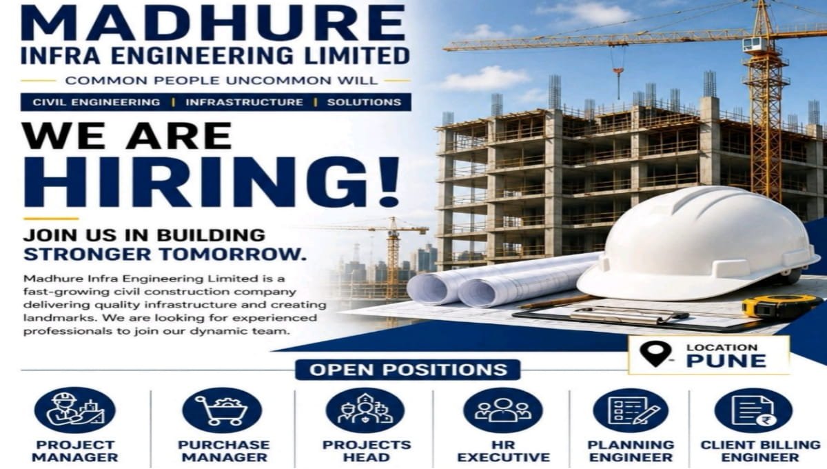 Madhure Infra Engineering Ltd Vacancy 2026