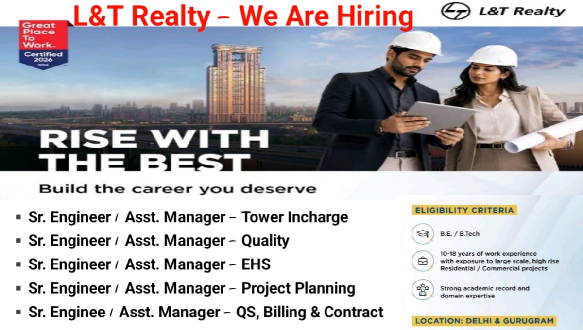 L&T Realty Recruitment 2026