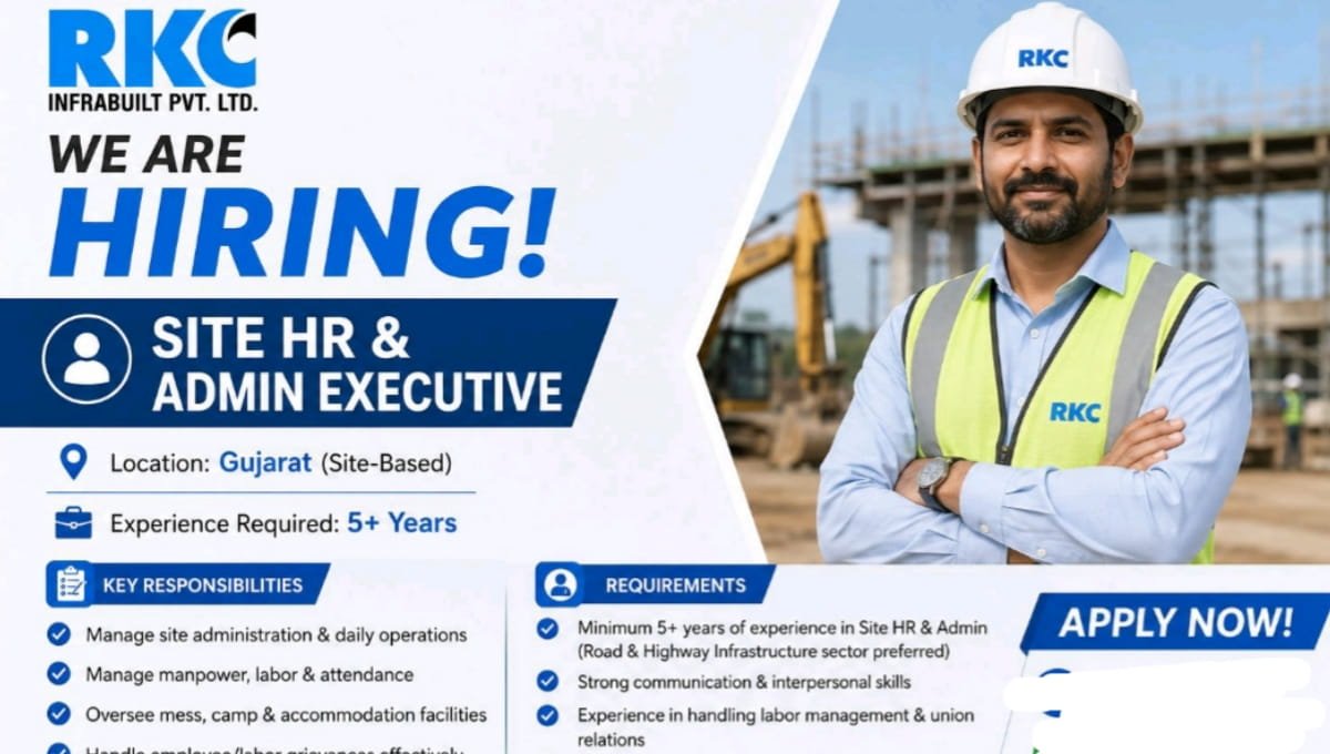 RKC Infrabuilt Pvt Ltd Hiring