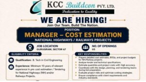 KCC Buildcon Hiring
