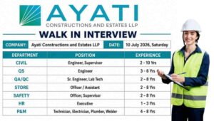 Ayati Constructions Walk-In Interview 2026
