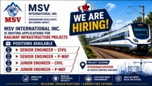 MSV International Inc. Recruitment