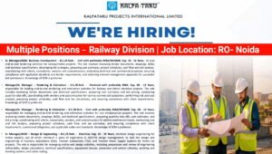 Kalpataru Projects International Limited Railway Division Recruitment