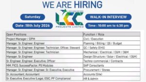 LCC Projects Walk-In Interview 2026