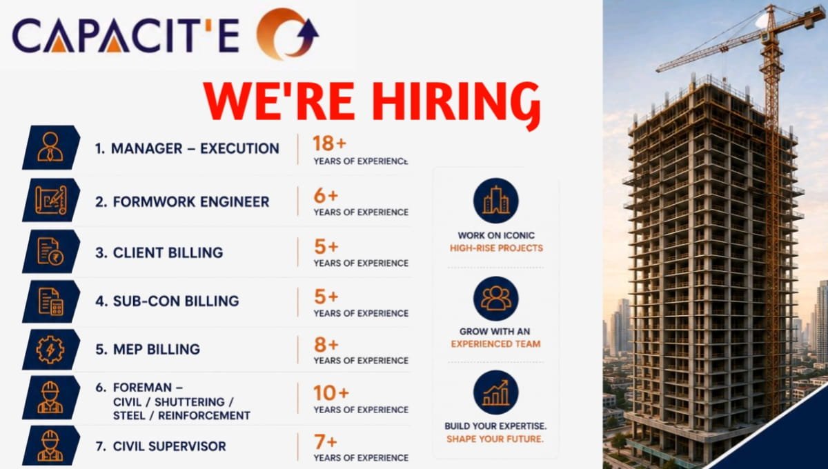 Capacit'e Infraprojects Job Opportunity