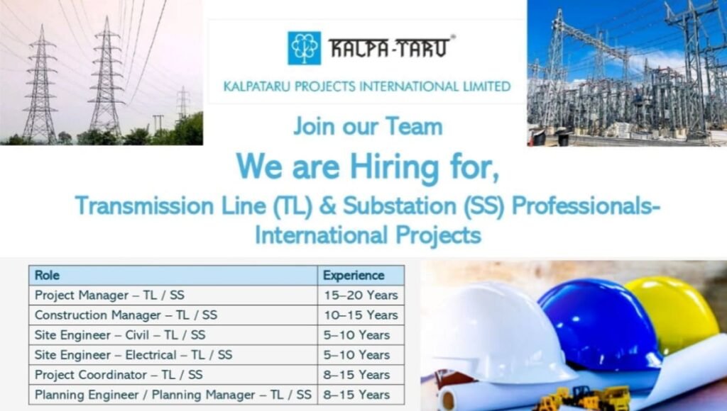 Kalpataru Projects International Hiring