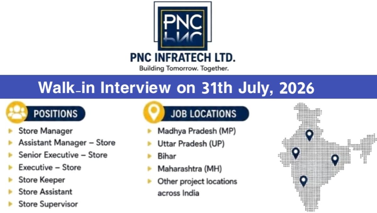 PNC Infratech Walk-In Interview