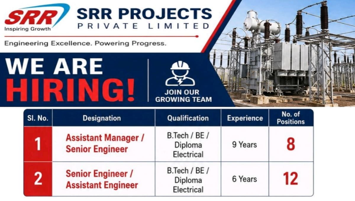 SRR Projects Private Limited Recruitment 2026